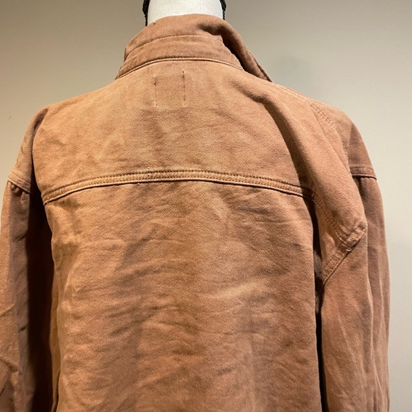 Princess Polly Neve Top Brown Over Shirt Button Down Top - Picture 12 of 13